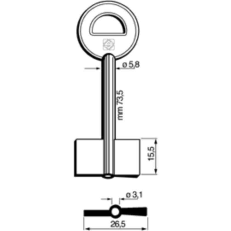 CLÉ DOUBLE PANNETON 5FC4_20