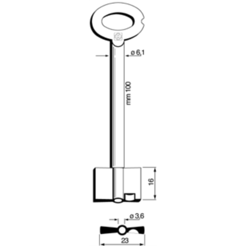 CLÉ DOUBLE PANNETON 5ME3_20