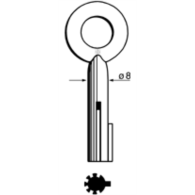 CLÉ À GROIN LAITON POLI 5PE5_20B