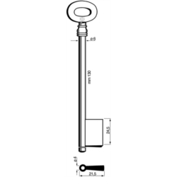 CLÉ À GORGES FEMELLE - VIEUX NOIR 6513_30L