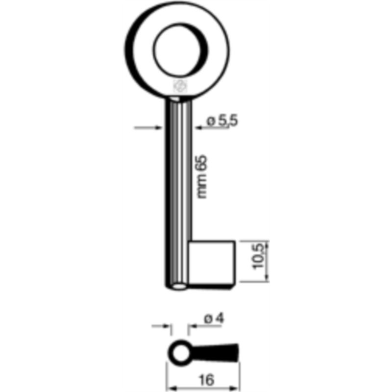 CLÉ CADORINE FEMELLE - VIEUX NOIR 6802_30L