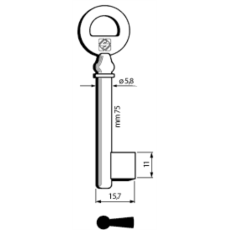 CLÉ À GORGES LAITON POLI 6BD1_20B