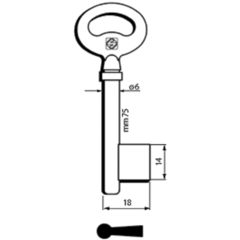CLÉ À GORGES LAITON POLI 6M2_20B