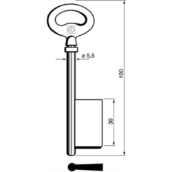 CLÉ À GORGES LAITON POLI 6M20_20B