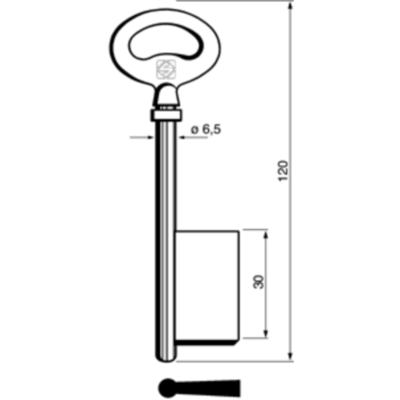 CLÉ À GORGES LAITON POLI 6M30_20B