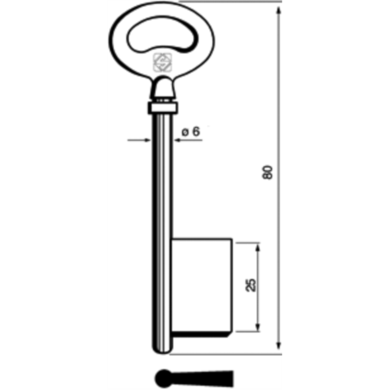 CLÉ À GORGES LAITON POLI 6M4_20B