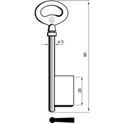 CLÉ À GORGES LAITON POLI 6M5_20B