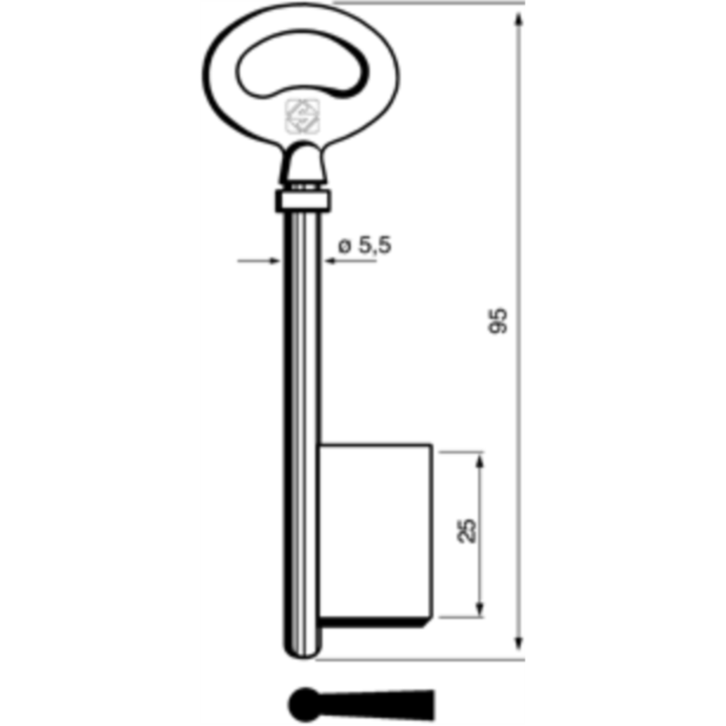 CLÉ À GORGES LAITON POLI 6M9_20B
