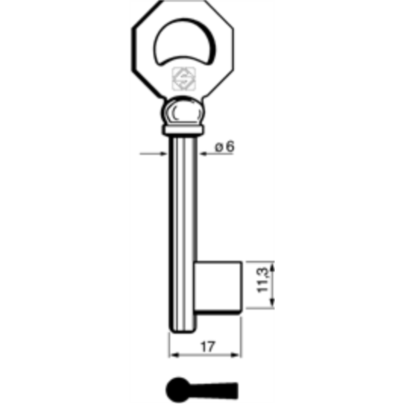 CLÉ À GORGES LAITON POLI 6MF1_20B