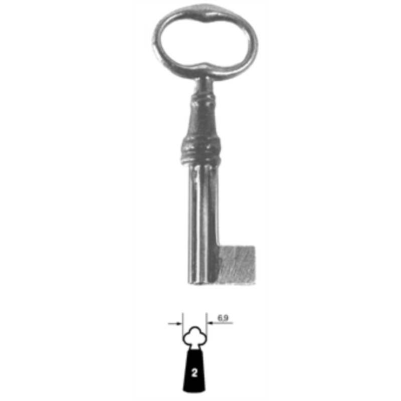 CLE POUR MEUBLE TREFLE 6TRF2