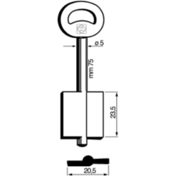 CLÉ COFFRE-FORT MÂLE 7150_30