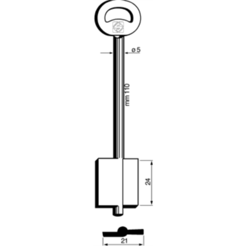 CLÉ COFFRE-FORT MÂLE 7151_30