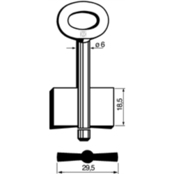 CLÉ COFFRE-FORT MÂLE 7206_30