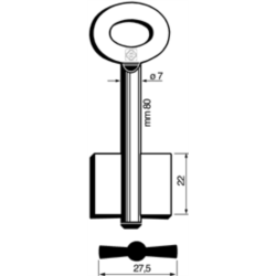 CLÉ COFFRE-FORT MÂLE 7608_30