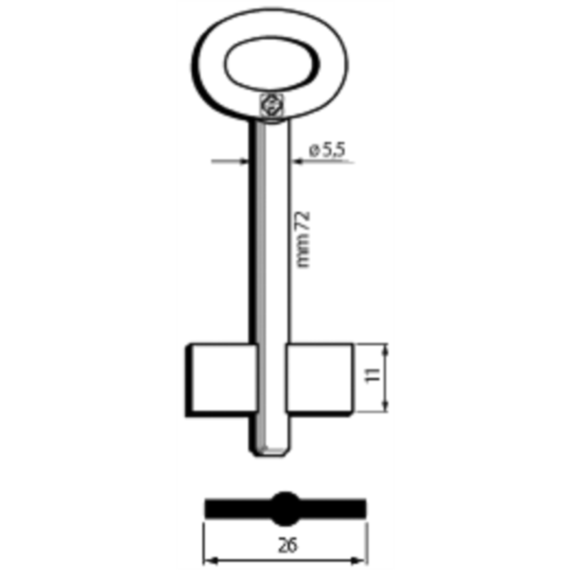 CLÉ COFFRE-FORT MÂLE 7659_30