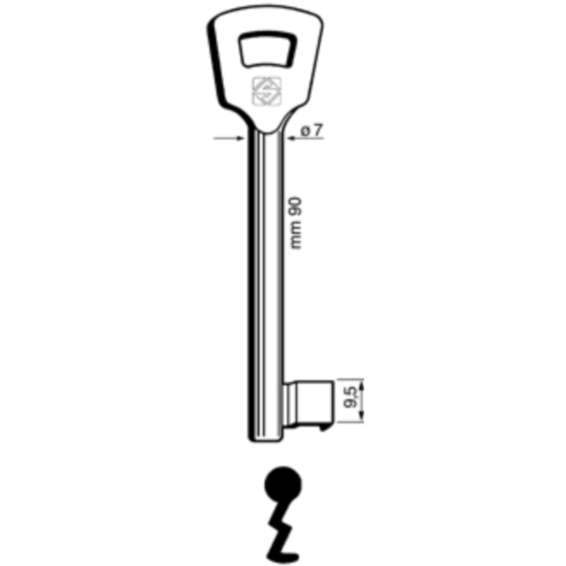 CLÉ ZAMAC 7NFHL_50 7NFHL_50