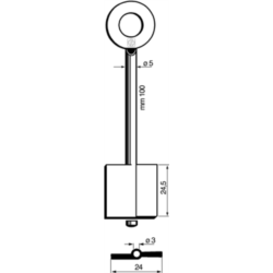 CLÉ COFFRE-FORT FEMELLE 8110_30