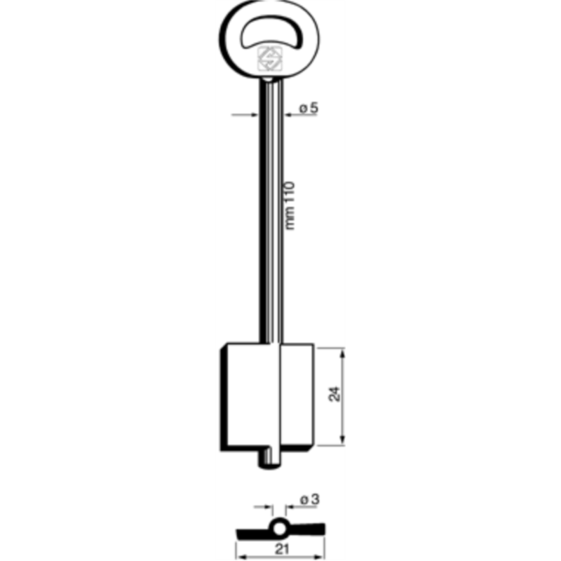 CLÉ COFFRE-FORT FEMELLE 8151_30