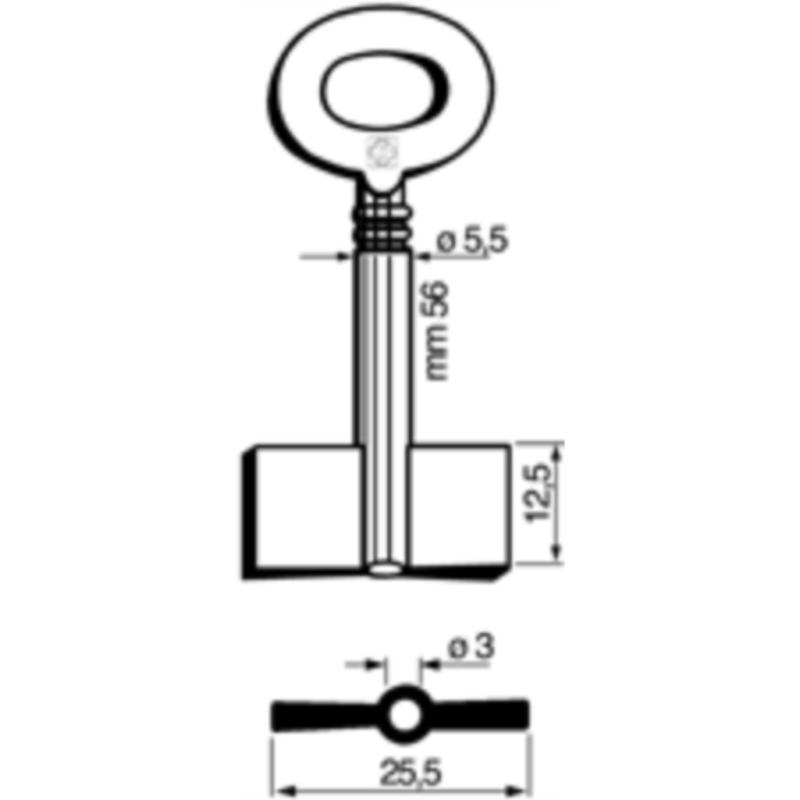 CLÉ COFFRE-FORT FEMELLE 8156STM_30
