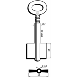 CLÉ COFFRE-FORT FEMELLE 8181STM_30