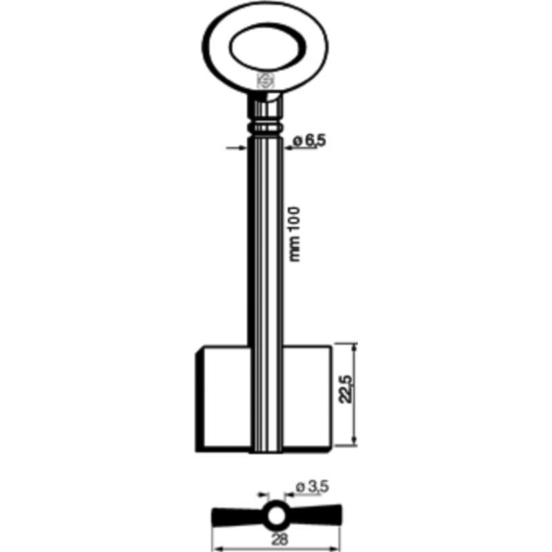 CLÉ COFFRE-FORT FEMELLE 8210_30