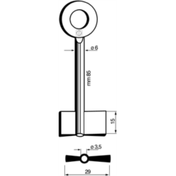 CLÉ DOUBLE PANNETON 8385PA_20
