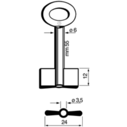 CLÉ COFFRE-FORT FEMELLE 8405_30