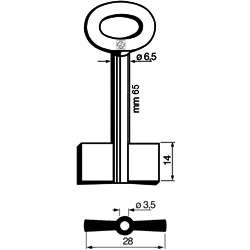 CLÉ COFFRE-FORT FEMELLE 8406_30
