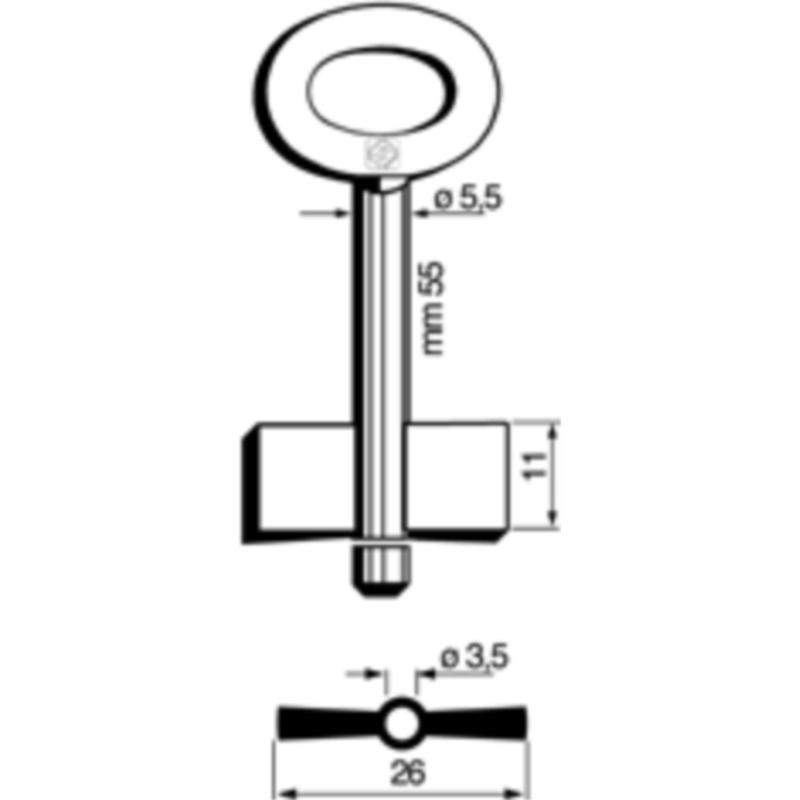 CLÉ COFFRE-FORT FEMELLE 8455_30
