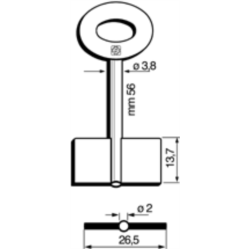 CLÉ COFFRE-FORT FEMELLE 8456_30