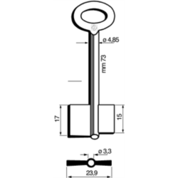 CLÉ COFFRE-FORT FEMELLE 8473H_30
