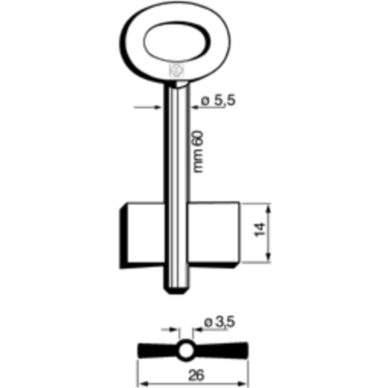 CLÉ COFFRE-FORT FEMELLE 8606_30