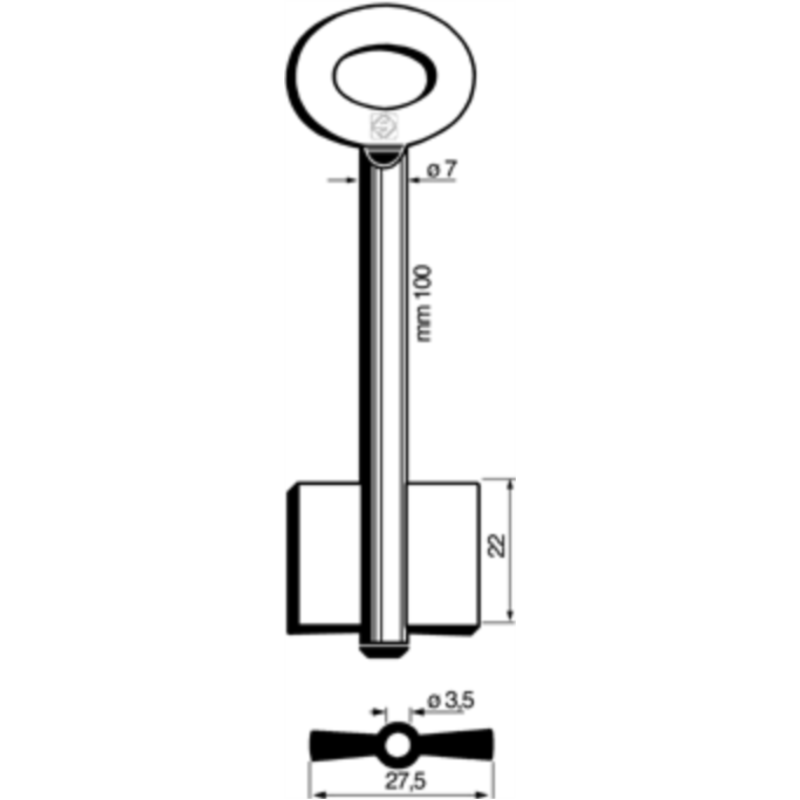 CLÉ COFFRE-FORT FEMELLE 8610_30