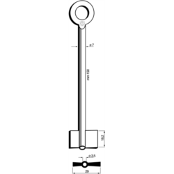 CLÉ COFFRE-FORT FEMELLE 8615_30