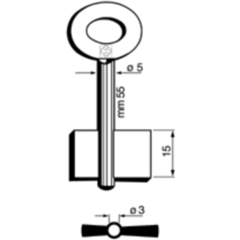 CLÉ COFFRE-FORT FEMELLE 8655_30