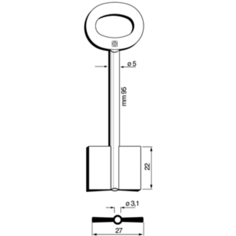 CLÉ COFFRE-FORT FEMELLE 8695SSL_30