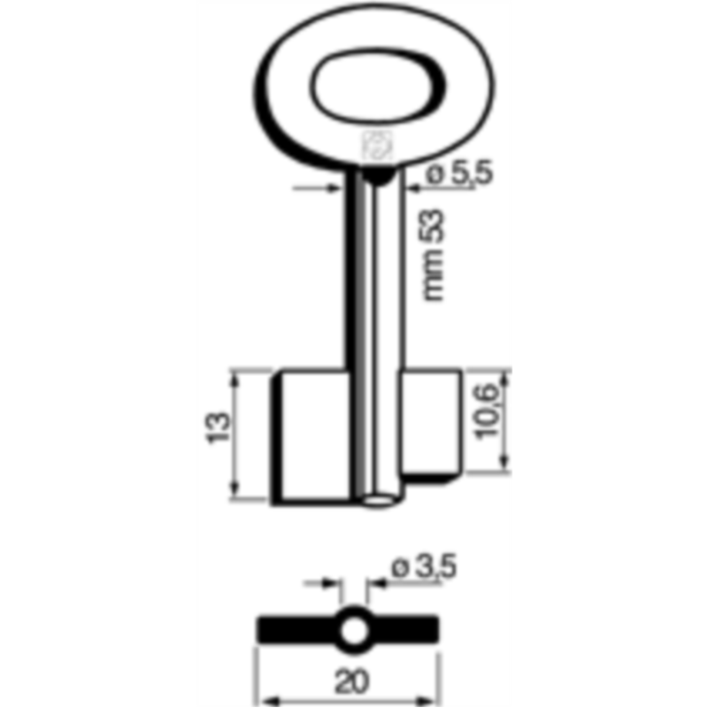 CLÉ COFFRE-FORT FEMELLE 8953_30