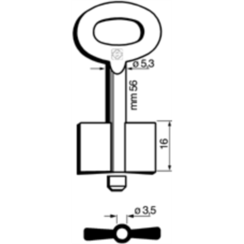 CLÉ COFFRE-FORT FEMELLE 8956_30