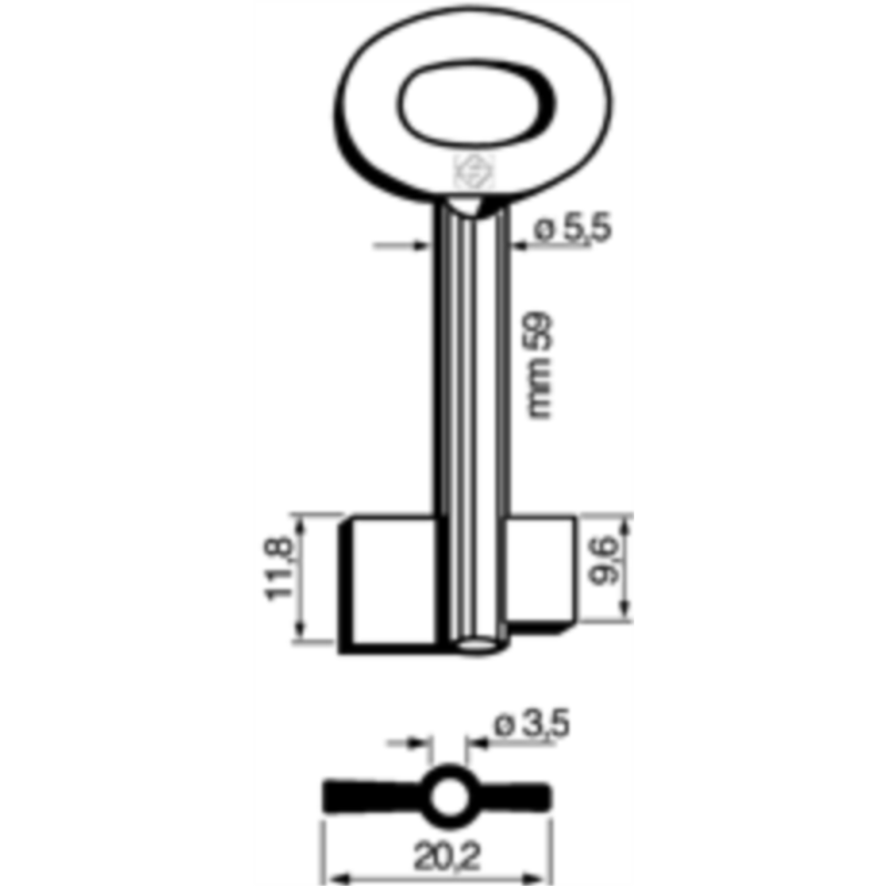 CLÉ COFFRE-FORT FEMELLE 8957_30