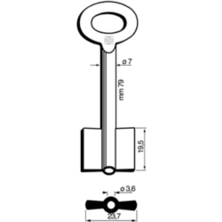 CLÉ COFFRE-FORT FEMELLE 8978_30