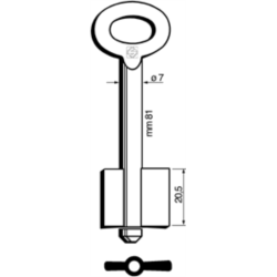 CLÉ COFFRE-FORT FEMELLE 8981_30