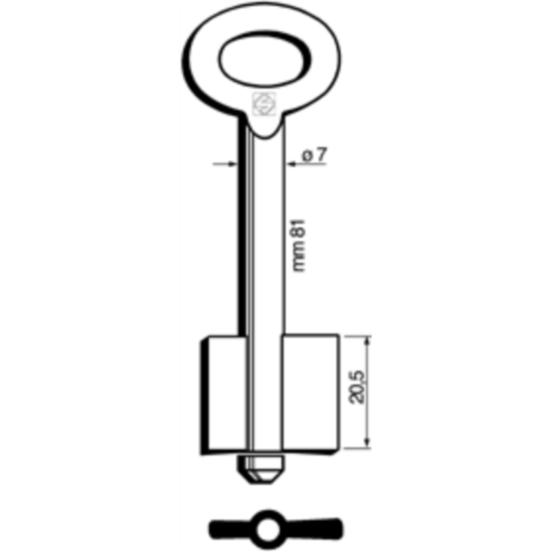 CLÉ COFFRE-FORT FEMELLE 8981_30