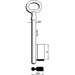 CLÉ PANNETON LAITON POLI LOTUS2_20B