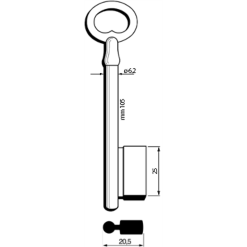CLÉ PANNETON LAITON POLI LOTUS2_20B