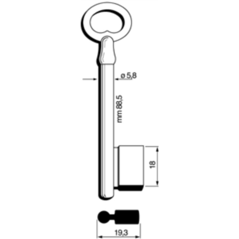 CLÉ PANNETON LAITON POLI LOTUS3_20B