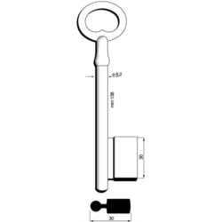 CLÉ PANNETON LAITON POLI LOTUS4_20B