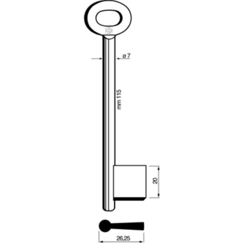 CLÉ CADORINE MÂLE 9707_30