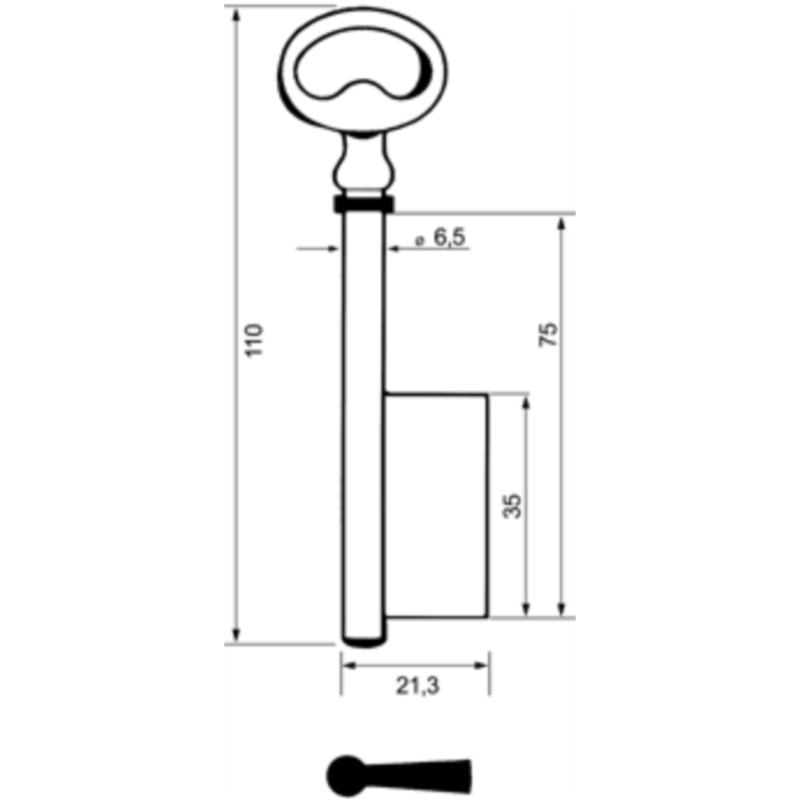 CLE A GORGE 6.5X110 PAN.35 FONTE GBF638