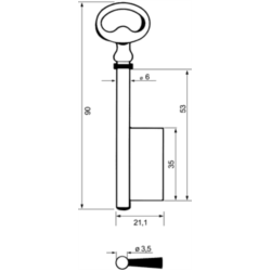 CLE A GORGE FOREE 6X90 FONTE GFF625