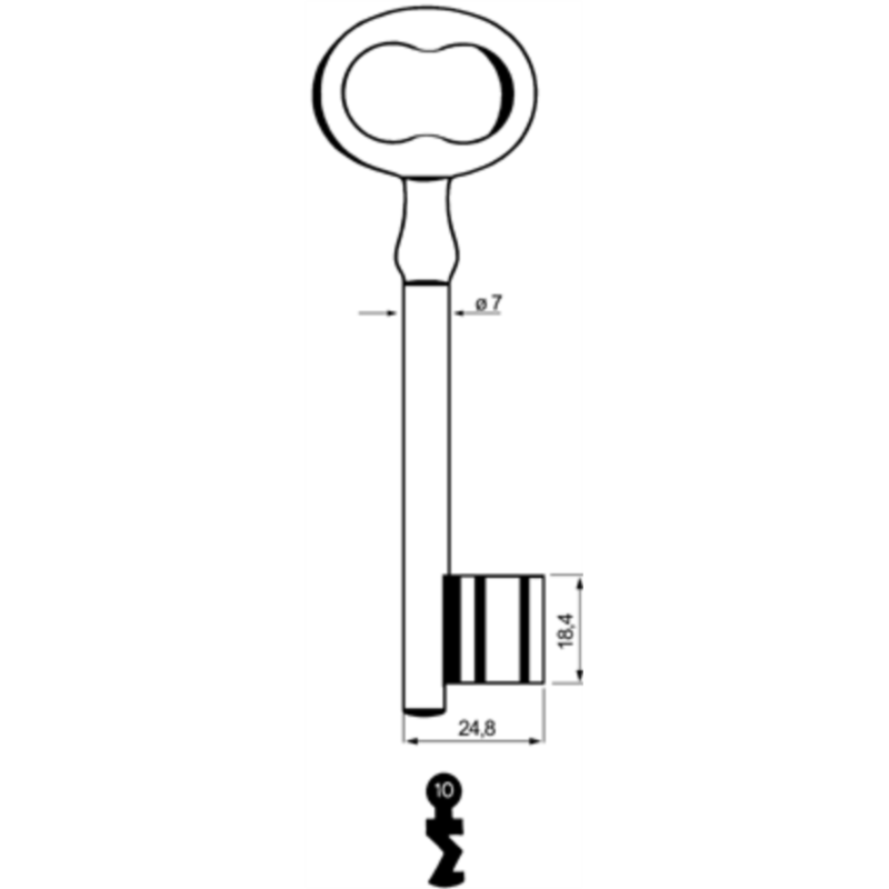 CLE A CHIFFRE             L118 MR204-10